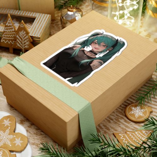 0435 Gothic Miku Tattooed Sticker - Image 9