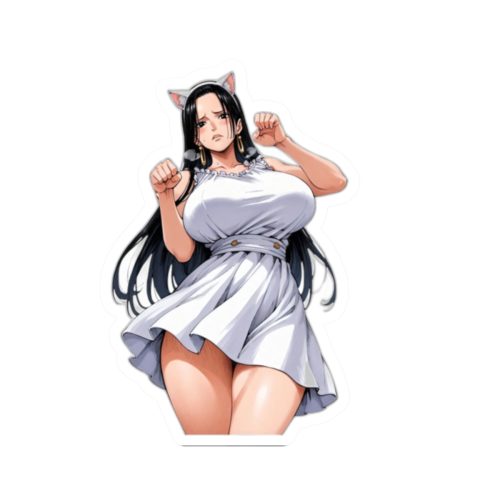 0340 Lewd Cat Girl Boa Hancock Sticker - Image 10