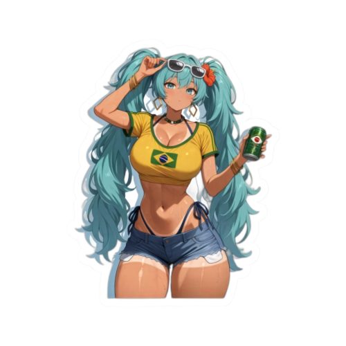 0488 Hatsune Miku Brazil Girl Sticker - Image 4