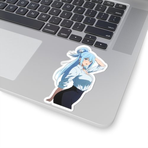 0398 Aqua Confident Business Attire Sticker - Image 5
