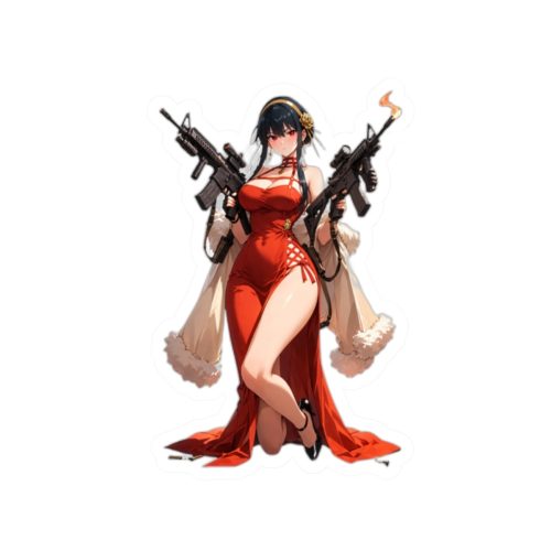 0090 Yor Forger Tactical Waifu Sticker - Image 4