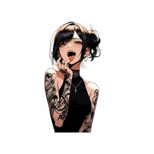 0012 Gothic Himiko Toga Tattooed Ahegao Sticker - Image 10