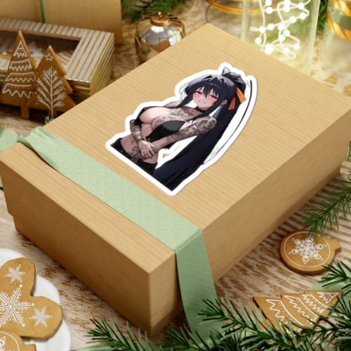 0500 Akeno Himejima Gothic Tattooed Waifu Sticker - Image 9