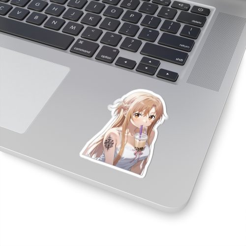 0457 Asuna Milk Tea Floral Tattooed Sticker - Image 2