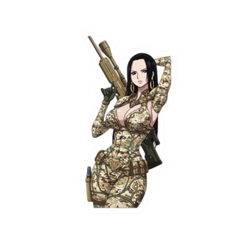 0060 Boa Hancock Army Tactical Waifu Sticker - Image 4