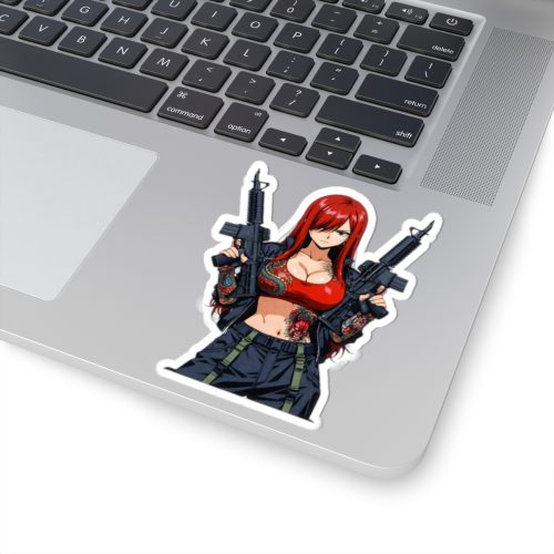0045 Erza Scarlet Street Style Waifu Sticker - Image 5