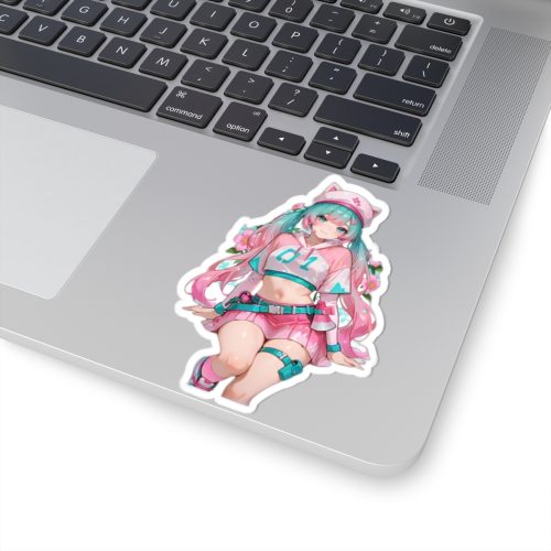 0440 Cute Pink Hatsune Miku Sticker - Image 5