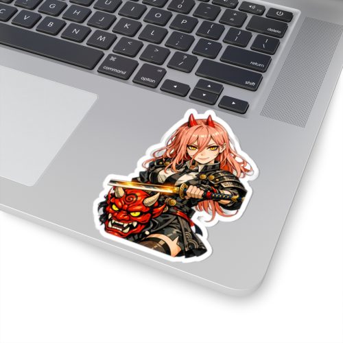 0122 Demon Girl Power Katana Warrior Sticker - Image 5