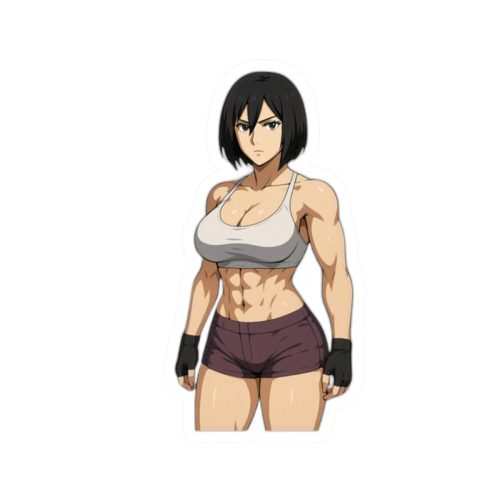 0363 Strong Mikasa Ackerman Sticker - Image 1