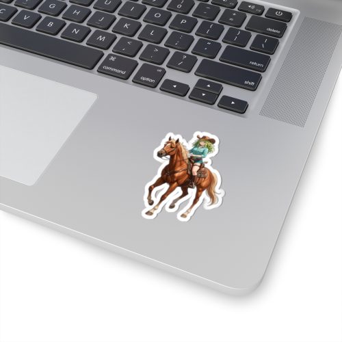 0075 Toru Hagakure Cowboy Horseback Riding Tactical Waifu Sticker - Image 2