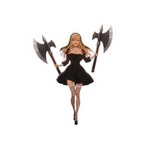 0067 Kitagawa Marin Two Ax Tactical Waifu Sticker - Image 10