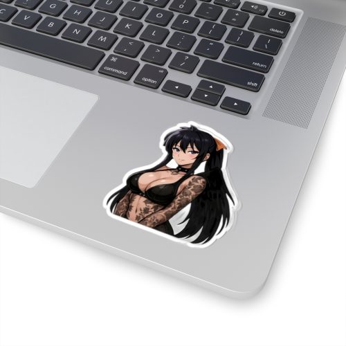 0505 Akeno Himejima Transparent Outdoor Stickers Square 1pc - Image 2