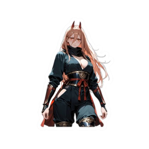 0156 Power Samurai Waifu Sticker - Image 7
