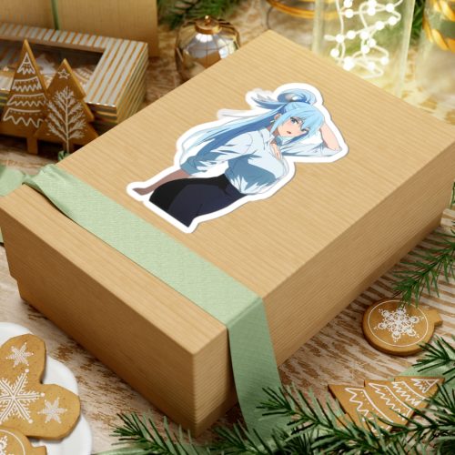 0398 Aqua Confident Business Attire Sticker - Image 9