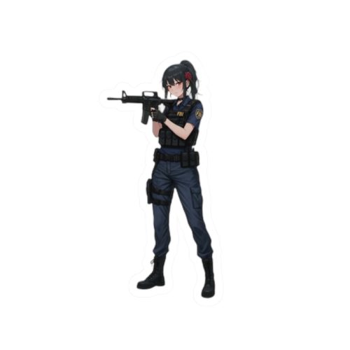0076 Yor Forger Police Tactical Waifu Sticker - Image 1
