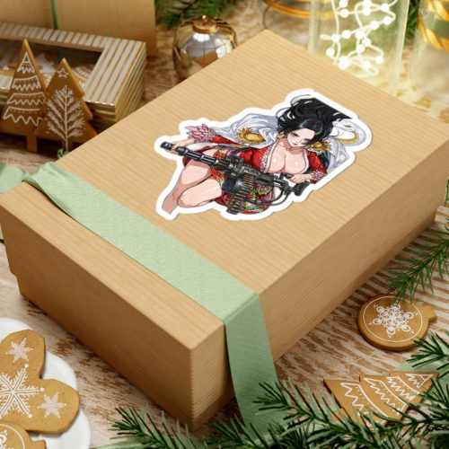 0055 Boa Hancock Machine Gun Tactical Waifu Sticker - Image 9