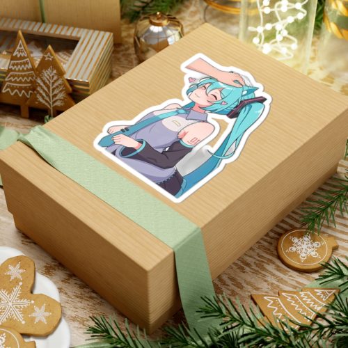 0476 Hatsune Miku Headpat Smiling Catgirl Anime Vinyl Sticker - Image 9