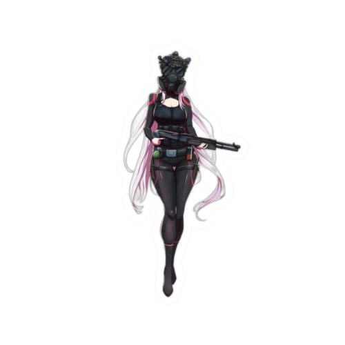 0428 Tactical Zero Two with Gas Mask and Shotgun Sticker - Image 4