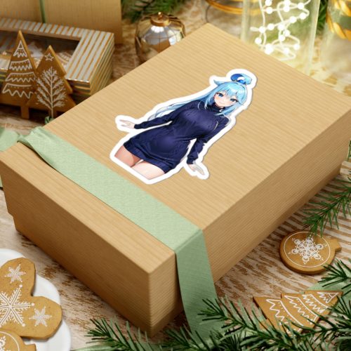 0400 Aqua Cozy Sweater Look Sticker - Image 9