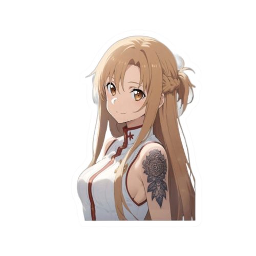 0442 Asuna Waifu Floral Tattooed Sticker - Image 4