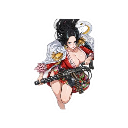 0055 Boa Hancock Machine Gun Tactical Waifu Sticker - Image 10