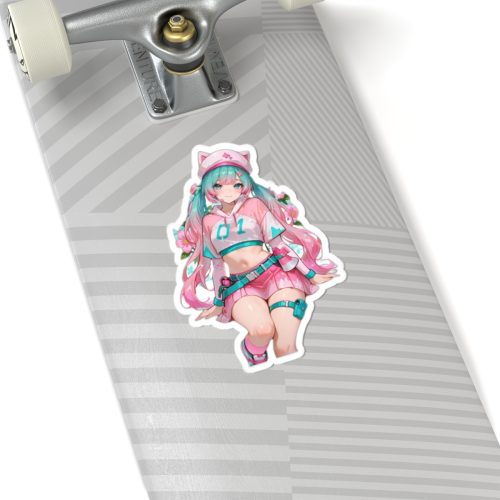 0440 Cute Pink Hatsune Miku Sticker - Image 8